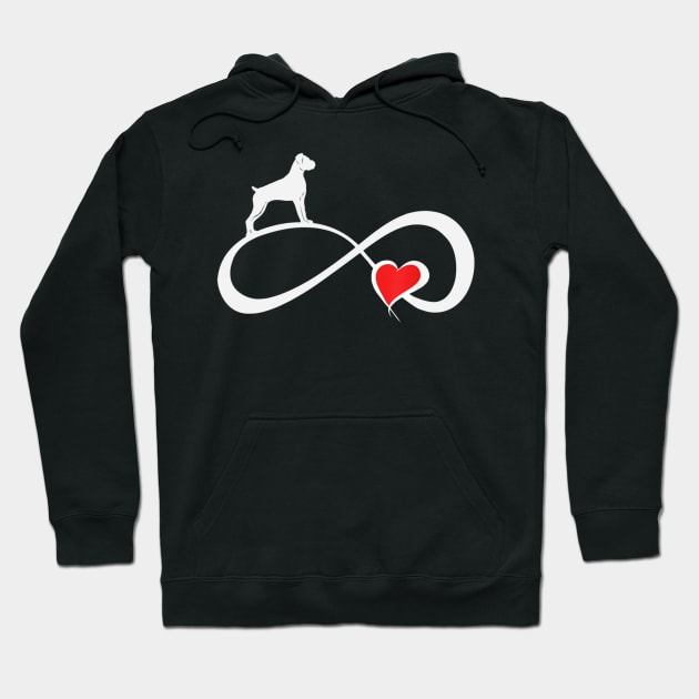 Boxer Love Infinity Symbol Hoodie by Xamgi